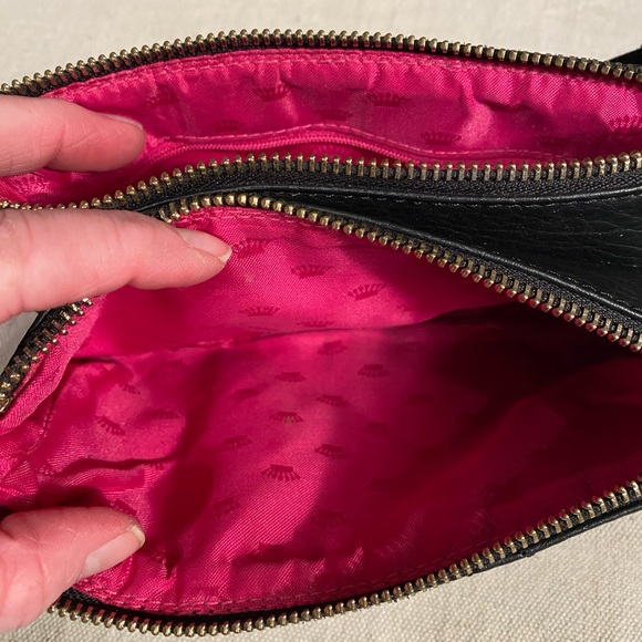 Juicy Couture black double zippered clutch. - Picture 3 of 8